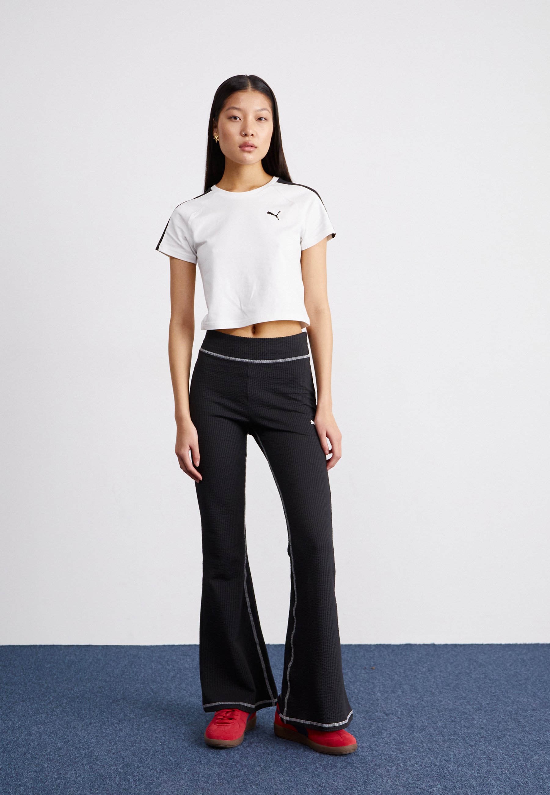 adidas Originals WITH RHINESTONE TREFOIL - Trousers - black