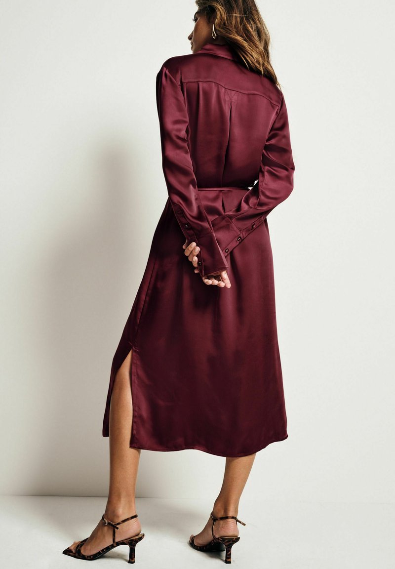 Next MIDI - Shirt dress - burgundy red/red - Zalando