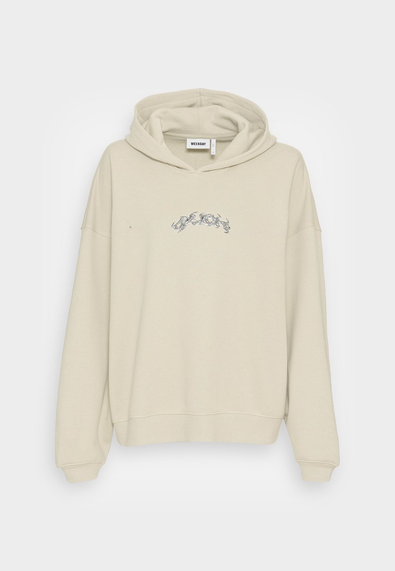 Weekday ESME PRINTED HOODIE - Hoodie - beige - Zalando.ie
