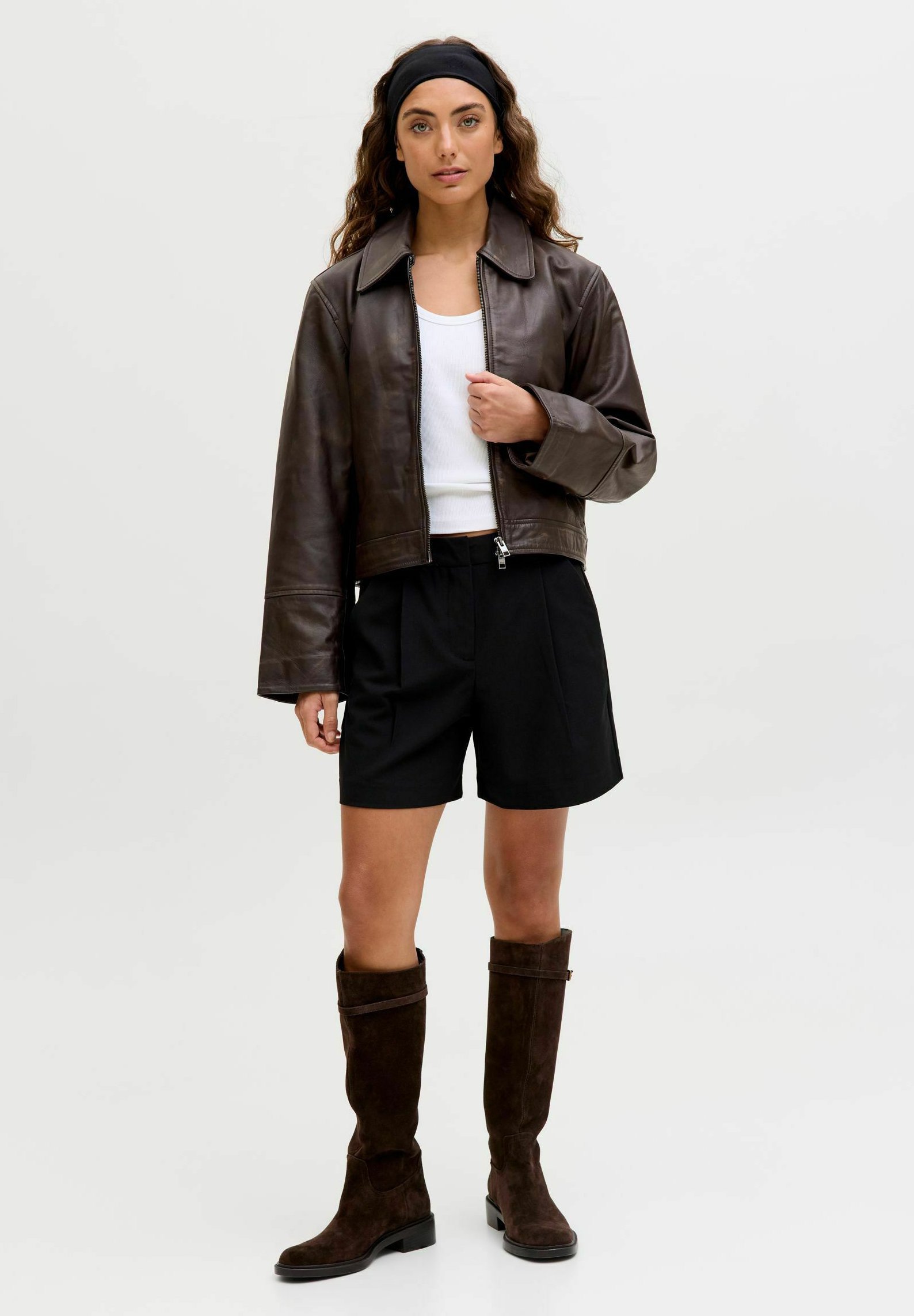 JJXX Leather JXSIF Leather - Chaqueta de cuero - bracken/marrón