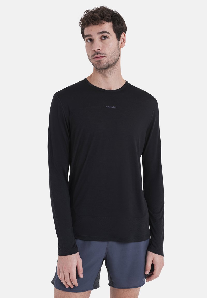 icebreaker MERINO 125 LIGHT WEIGHT ZONEKNITGRAPHIC - Langarmshirt - BLACK