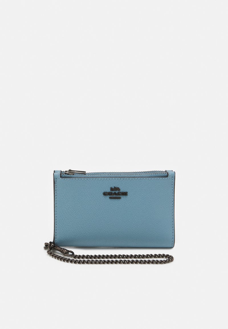 Coach COLORBLOCK INTERIOR ZIP CHAIN CARD CASE Geldbörse azure/blau Zalando.at
