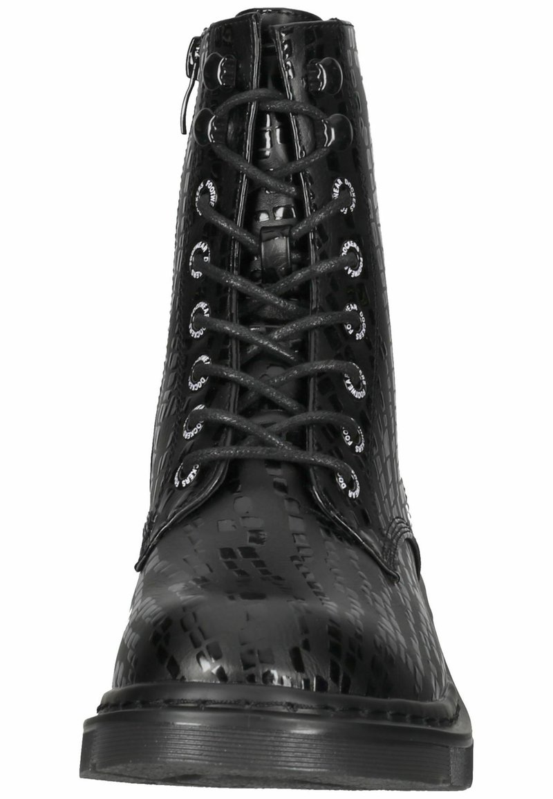 Damen Ankle Boots | Dockers by Gerli Schnürstiefelette schwarz/multi/schwarz - IT15103 Damen Ankle Boots | Dockers by Gerli Schnürstiefelette schwarz/multi/schwarz - IT15103