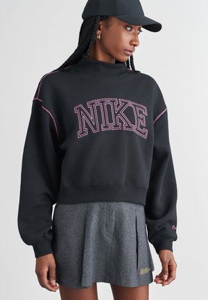 MOCK NECK - Bluză de molton - black