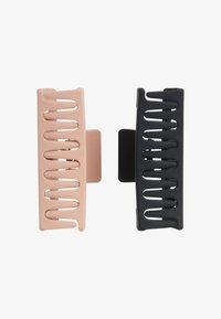 Revolution Haircare RECTANGLE MATTE CLIP NUDE/BLACK 2 PACK - Håraccessoar - nude/black