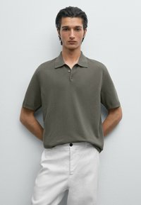 Massimo Dutti - TEXTURED - Polo - dark grey Immagine in miniatura 1