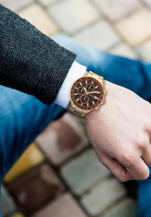 Chronograph - gelbgold