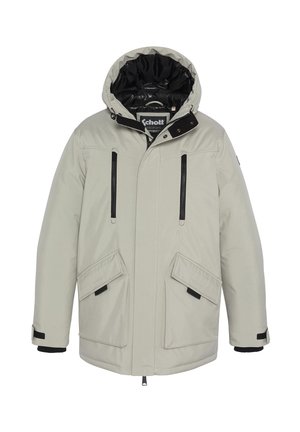Schott MULTI-POCKET HOODED - Wintermantel - stone