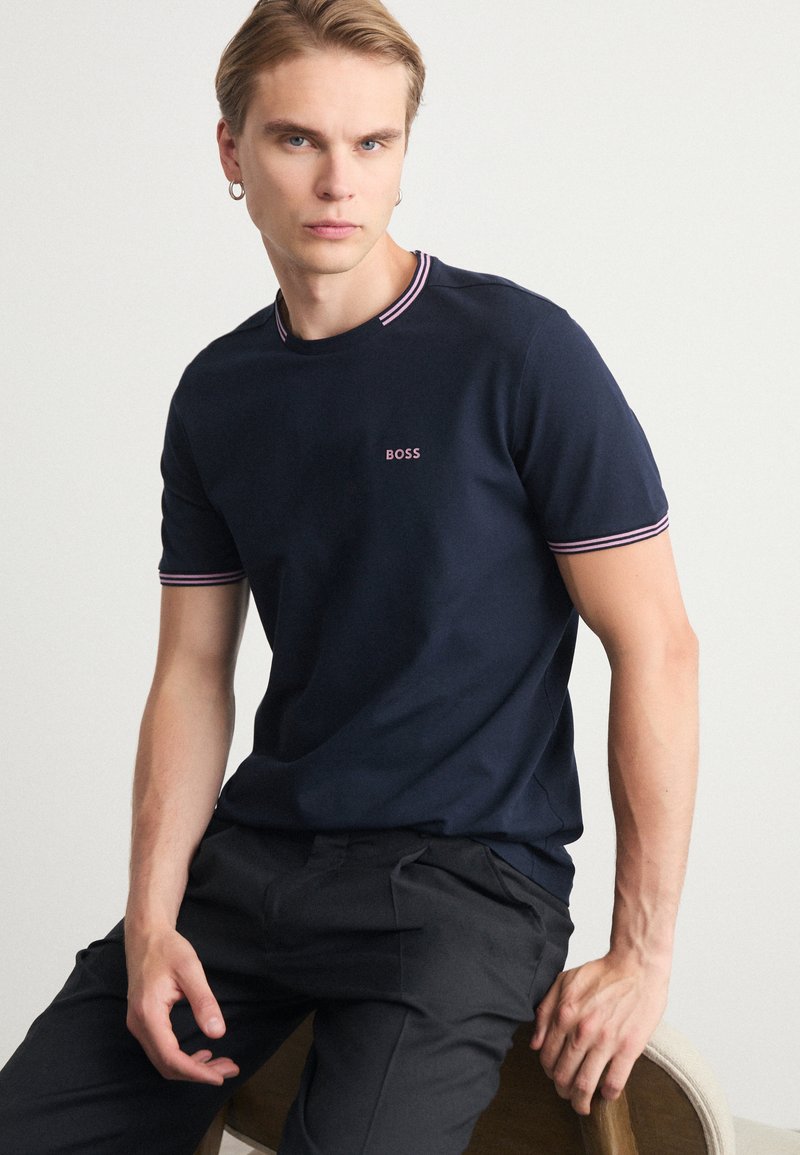 BOSS TAUL - Paprasti marškinėliai - dark blue