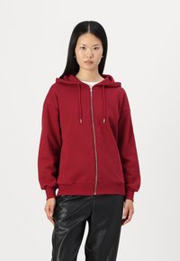 Gina Tricot ZIP HOODIE - Kapucnis pulóver - rumba red