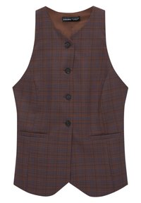 CHECK - Waistcoat - dark red