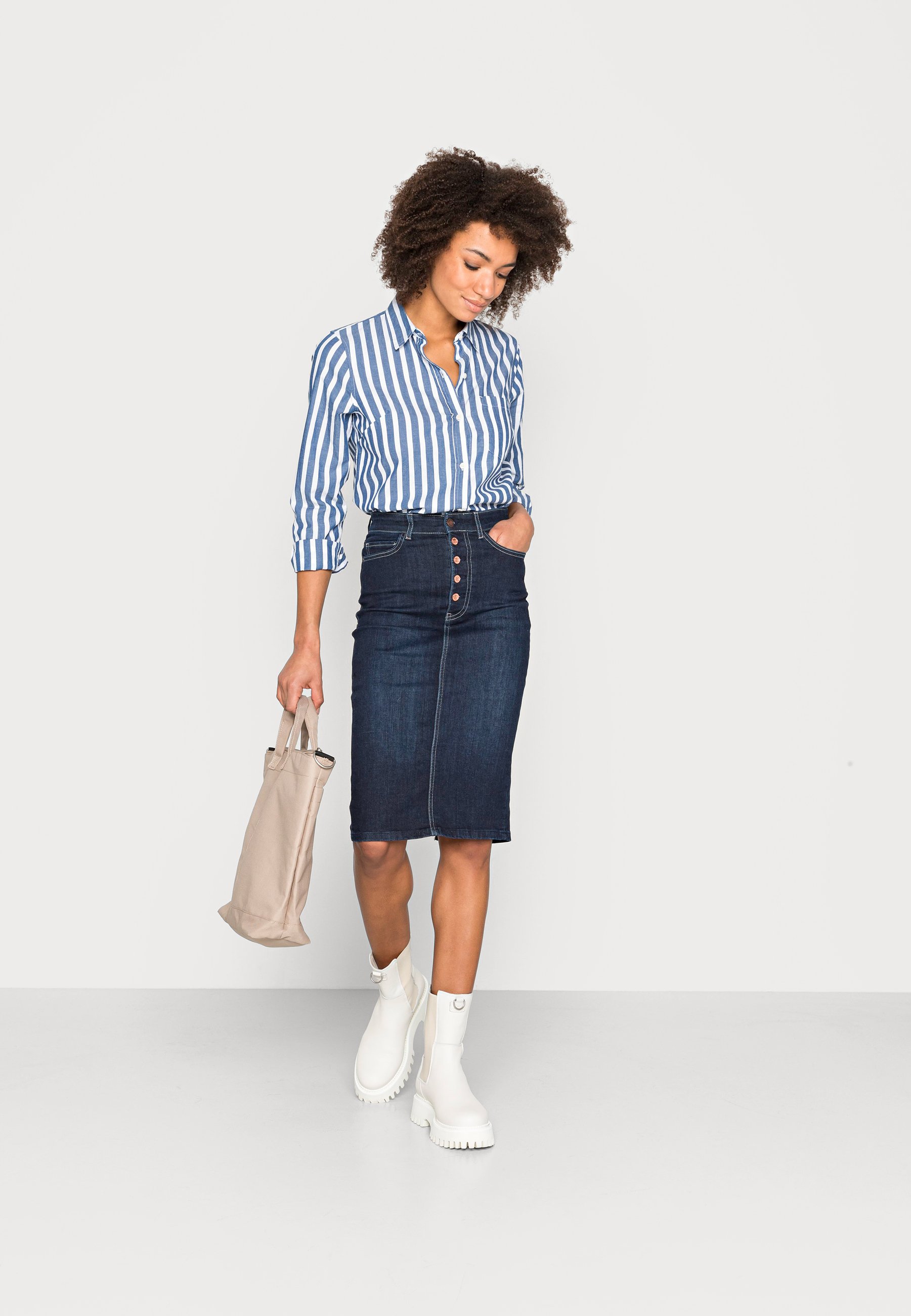 Guess LONGUETTE - Gonna di jeans - the rame clean/blu denim - Zalando.it