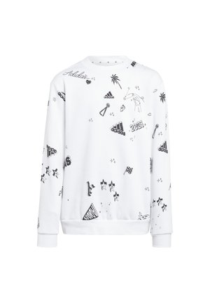 BRAND LOVE ALLOVER PRINT - Felpa - white/black