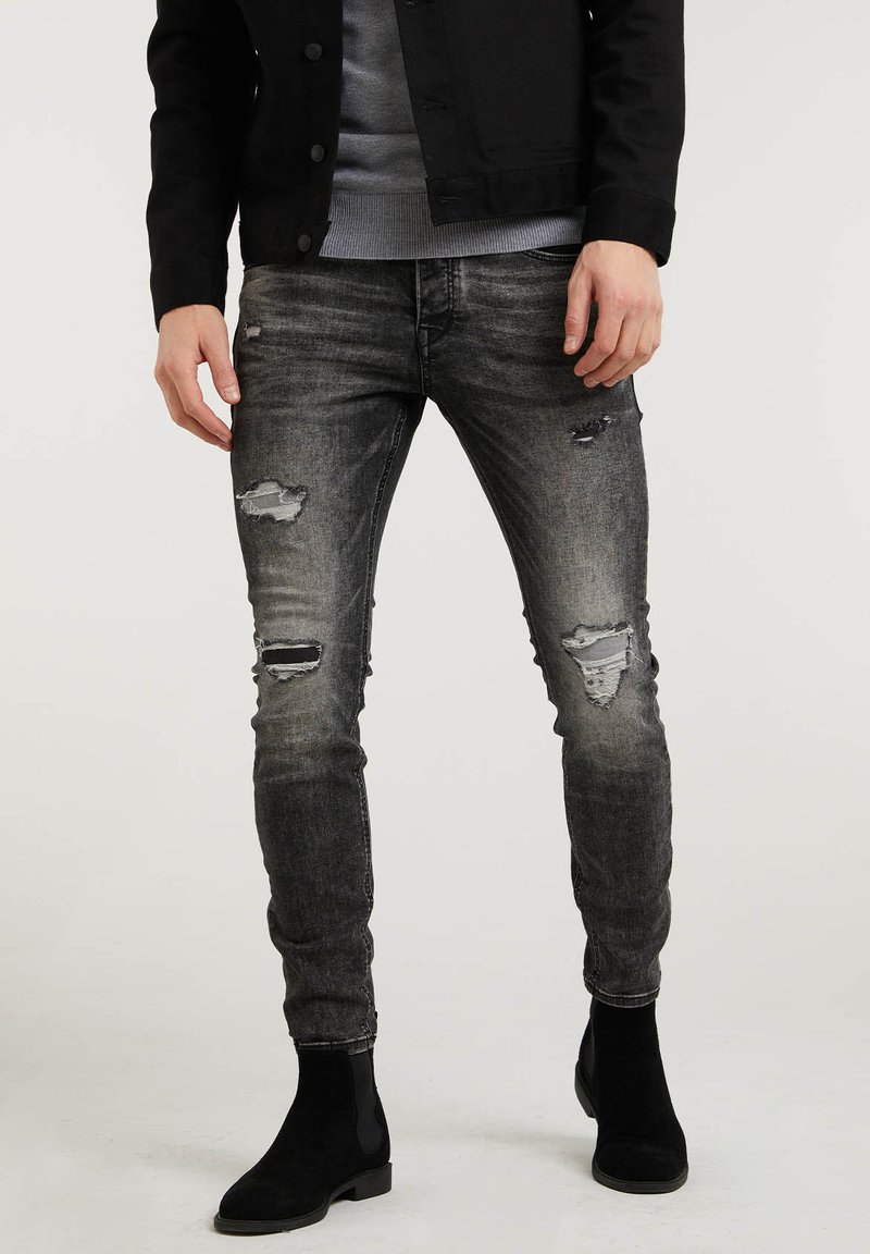 CHASIN’ Slim fit jeans donkergrijs CHASIN’ Slim fit jeans donkergrijs