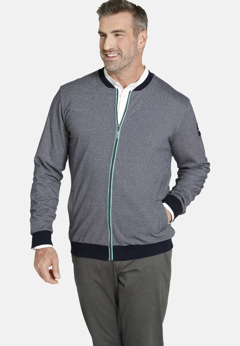 Charles Colby DUKE MELVYN - Sweatjacke - dunkelblau gestreift