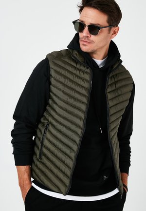 BURATTI HIGH COLLAR  - Väst - khaki