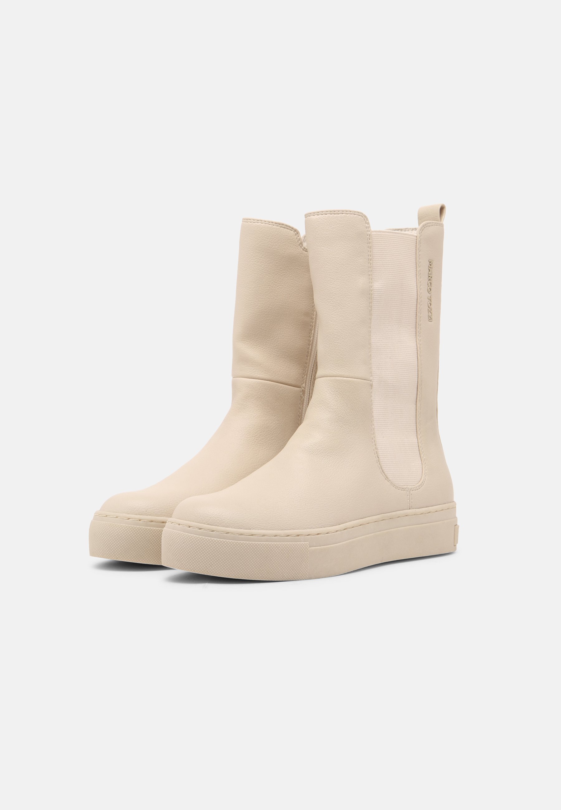 Marco Tozzi Botas con plataforma - cream/crema - Zalando.es
