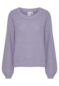 ICHI Stickad tröja - purple