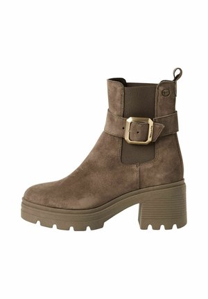 Tamaris Stivaletti con plateau - taupe