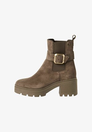 Tamaris Stivaletti con plateau - taupe