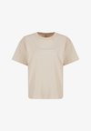 SERIF BOXY - T-shirt imprimé - cafe au lait