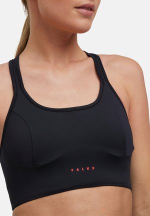 FALKE CORE Bra Max Racer Back - Sport-BH mit mittlerer Stützkraft - black