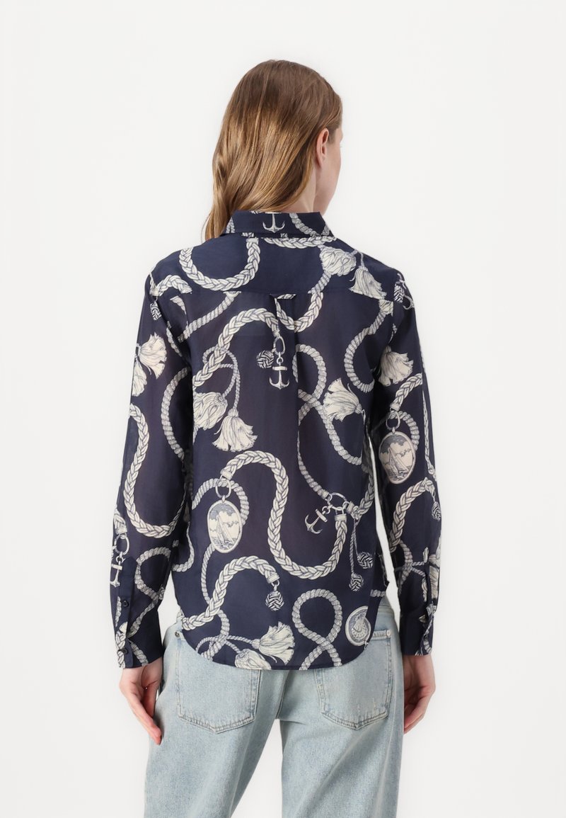 GANT SAILING PRINT SHIRT - Košilová halenka - evening blue