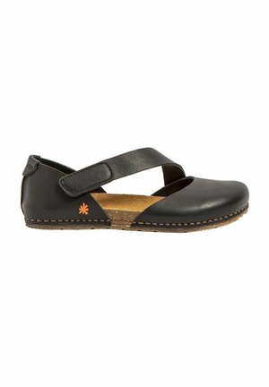 Ankle strap ballet pumps - black