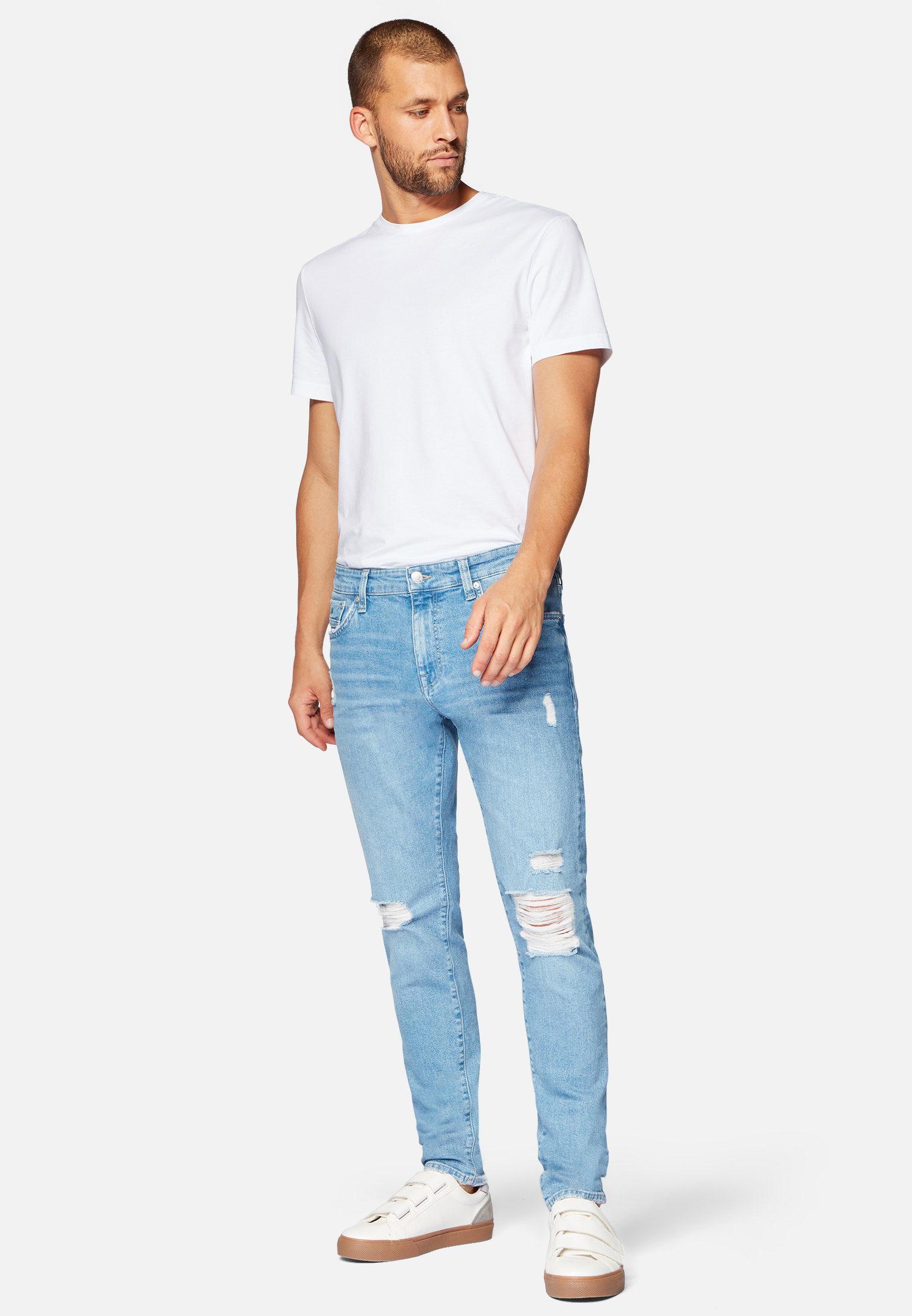 Mavi JAMES - Jeans Slim Fit - lt ripped comfort/blau - Zalando.de