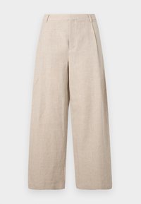 ALEX ONE PLEAT TROUSER - Kelnės - ecru
