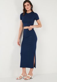 SLIM FIT SET - Jupe crayon - dark blue
