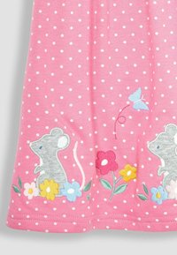 JoJo Maman Bébé APPLIQUÉ  REGULAR FIT - Džersejové šaty - pink mouse spot