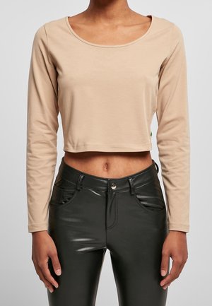 Langarmshirt - beige
