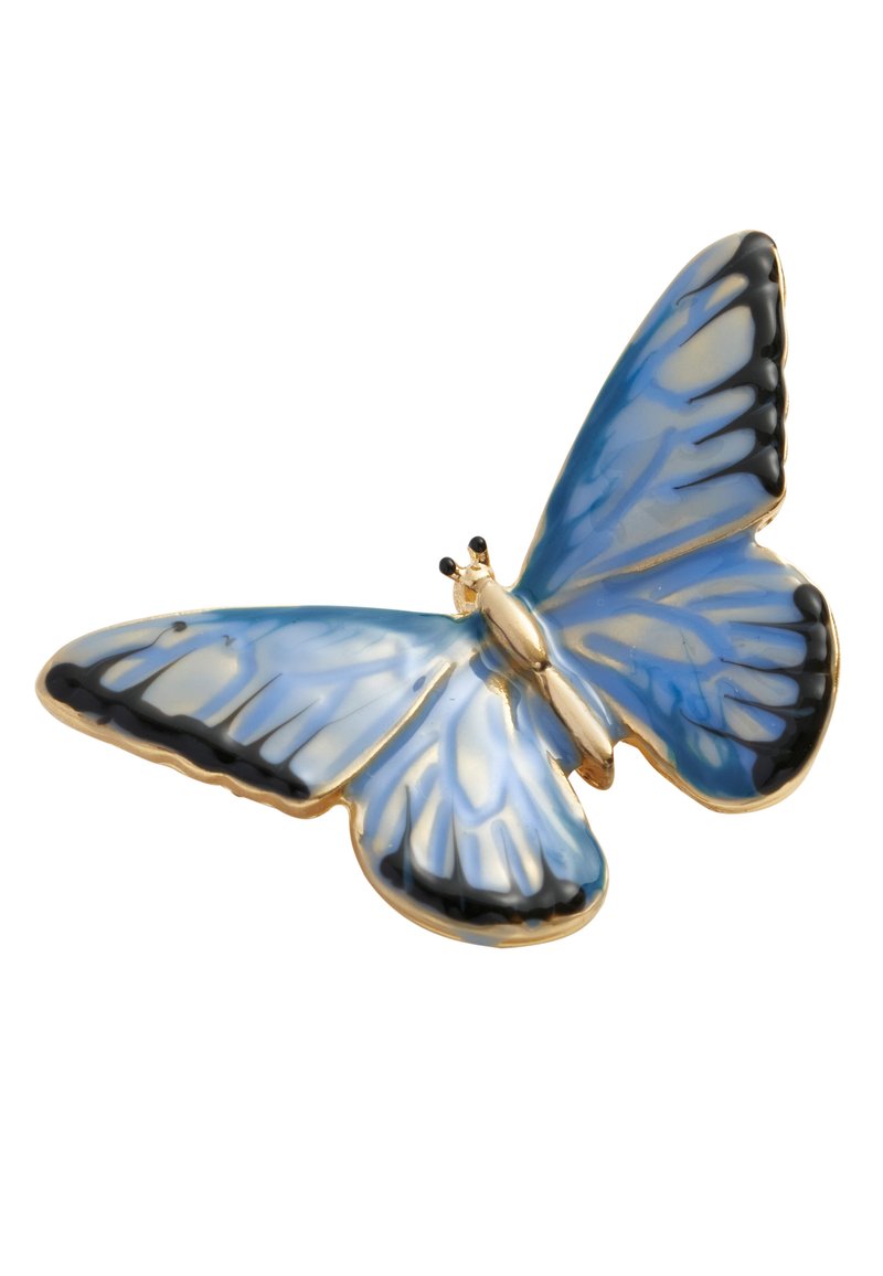 Broche Papillon Argent Sterling – émail Vert Et Bleu, .925, Artisanale SilverSpeck