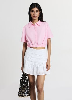 Calliope CROP MISTO - Camicia - rosa medio