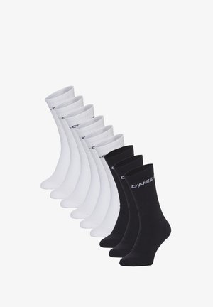 Set aus 10 Socken; fünf weiße und fünf schwarze. Hergestellt aus weichem Material mit gerippten Oberteilen und dem "O'Neill"-Logo an jeder Socke in kontrastierender Farbe.