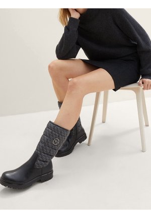 TOM TAILOR, Bottes à plateau - black