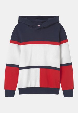 COLORBLOCK HOODIE UNISEX - Sweat à capuche - twilight navy/deep crimson