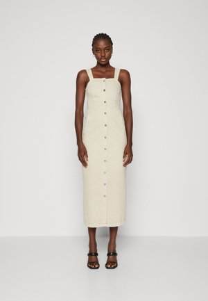 DALLAS DRESS - Dongerikjole - oxford tan