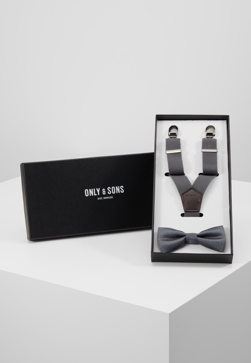 Only & Sons - ONSBOWTIE SUSPENDER UNISEX SET - Bow tie - glacier gray, Enlarge