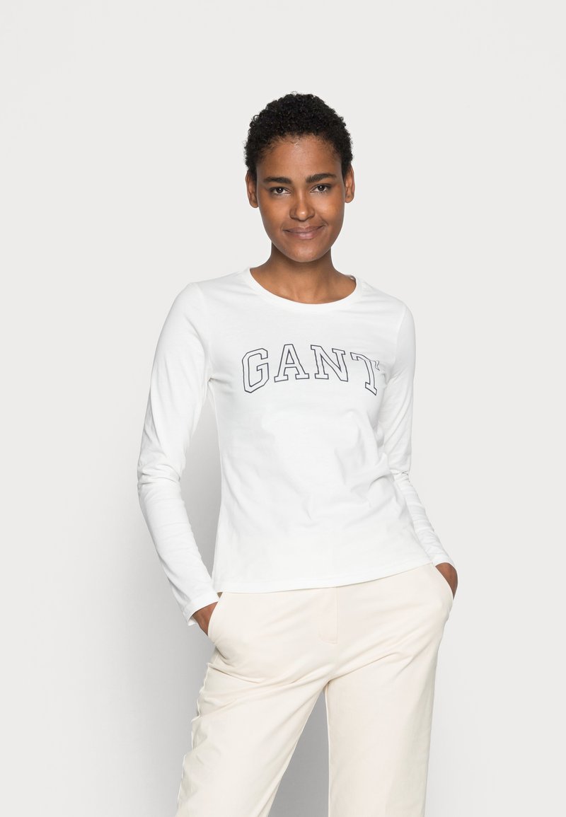 GANT ARCH LOGO - Camisola de manga comprida - eggshell