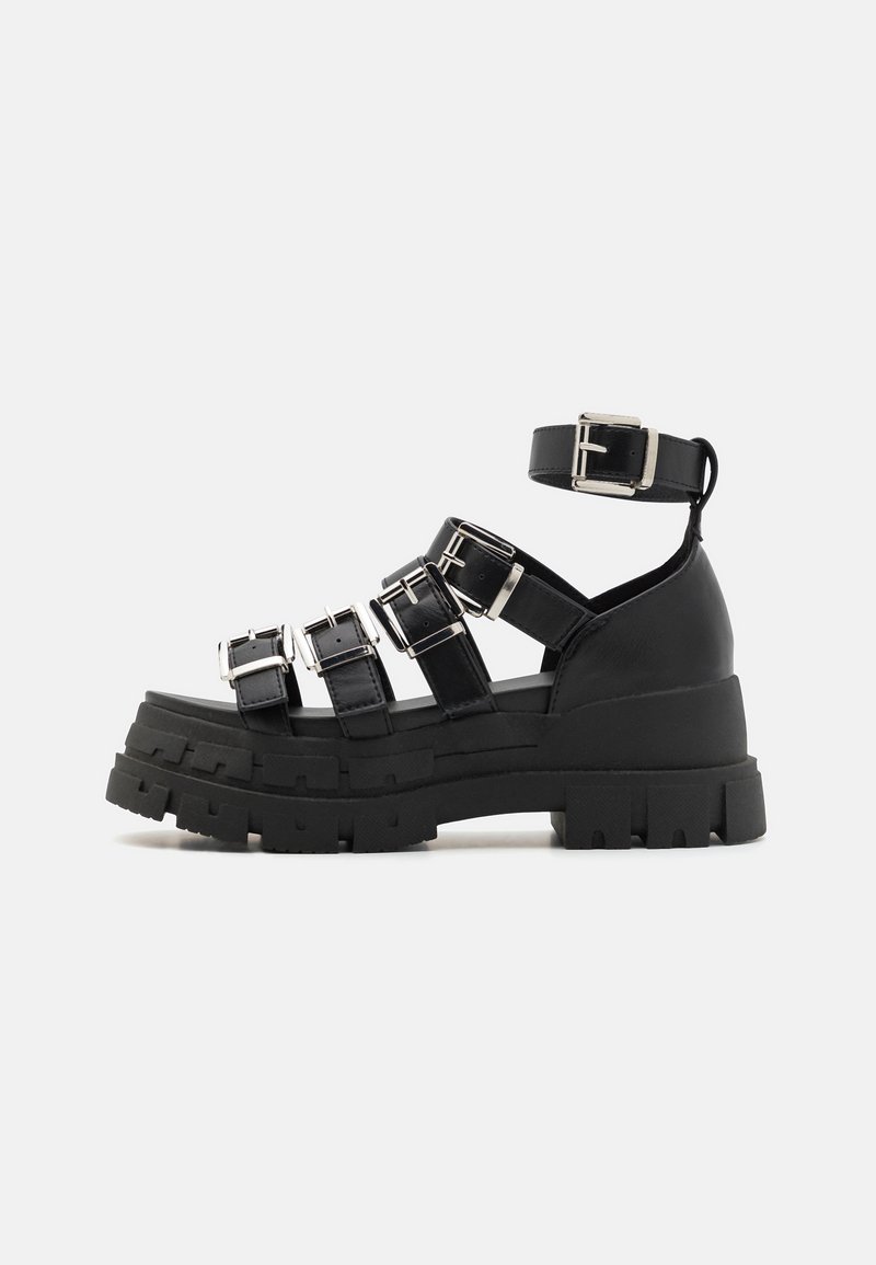 Even&Odd Wide Fit - Platform sandals - black, Enlarge