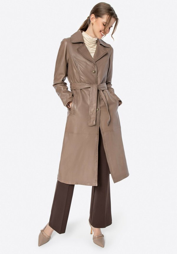 Klassischer Mantel - dark beige