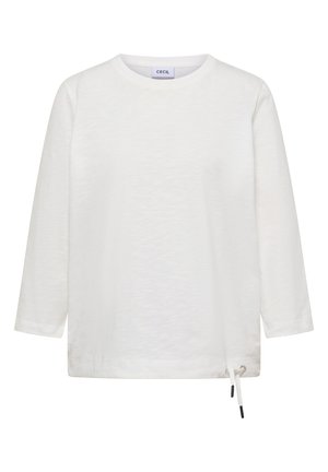 Cecil, SOLID-COLOUR 3/4-SLEEVE ROUND-NECK SHIRT - T-shirt à manches longues - vanilla white