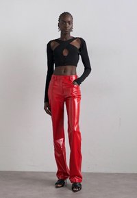 Norma Kamali HIGH WAIST  - Trousers - tiger red