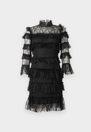 Malina, CARMINE FRILL DRESS - Koktélruha / Partiruha - black