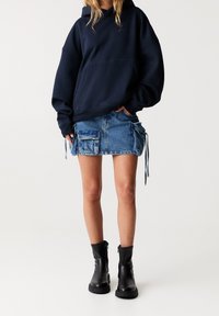 PULL&BEAR Mikina s kapucí - dark blue