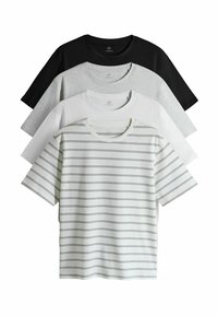 Niet geselecteerd, black stripe grey white