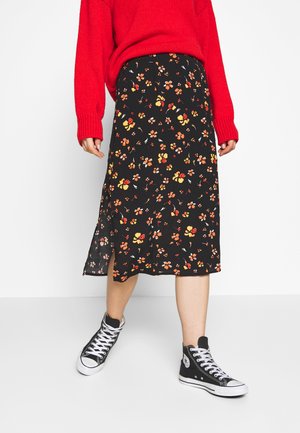 YELLOW PRINT SKIRT - Gonna a tubino - yellow