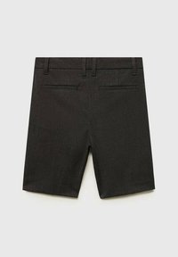 Svarta skräddarsydda shorts med en mjuk textur, med midjehög passform, två bakfickor och en ren, rak skärning.